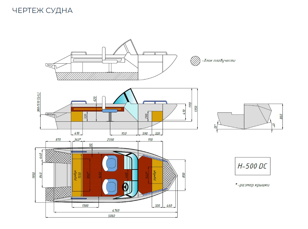 Алюминиевый катер Неман-500 DC Pro в Тюмени