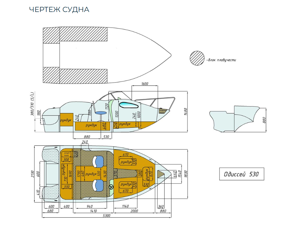 Стеклопластиковый катер Neman-530 с каютой в Тюмени