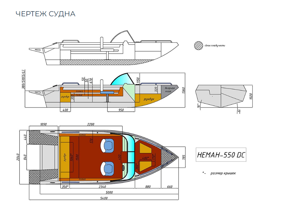 Алюминиевый катер Неман 550 DC в Тюмени