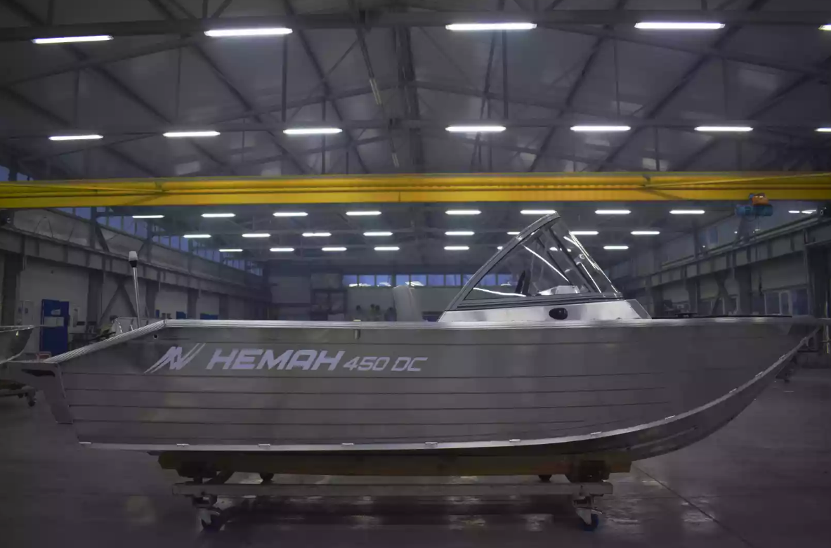 Алюминиевый катер Неман-450 DC NEW без покраски в Тюмени