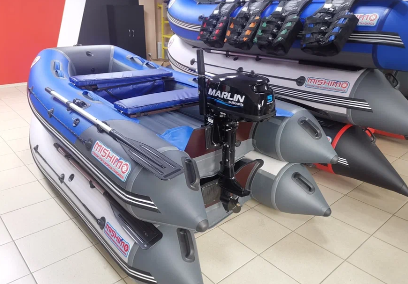 КОМПЛЕКТ ЛОДКА MISHIMO LITE 315 + МОТОР 5л.с в Тюмени