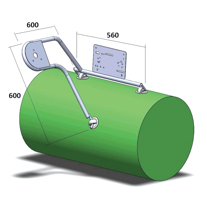 Стойка рулевая с креплением на баллон надувной лодки 25мм в Тюмени