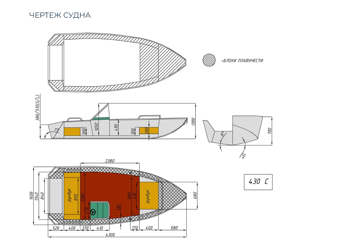 Алюминиевый катер Wyatboat-430 C в Тюмени
