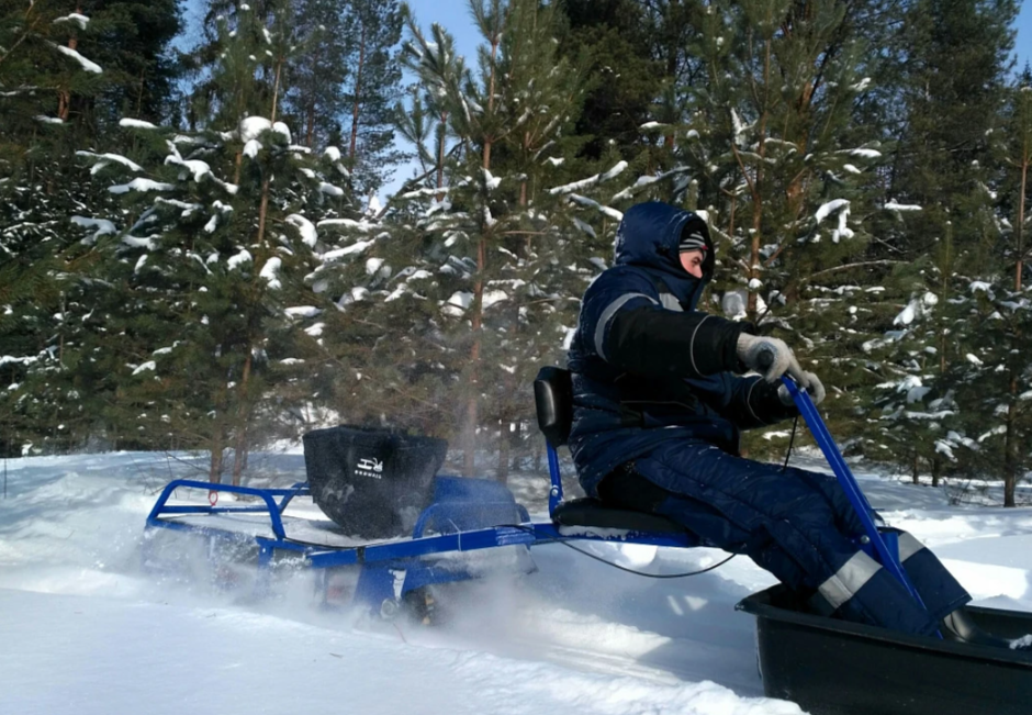 Мотобуксировщик толкач Альбатрос-XL8 с модулем. С фарой, тележки в Тюмени