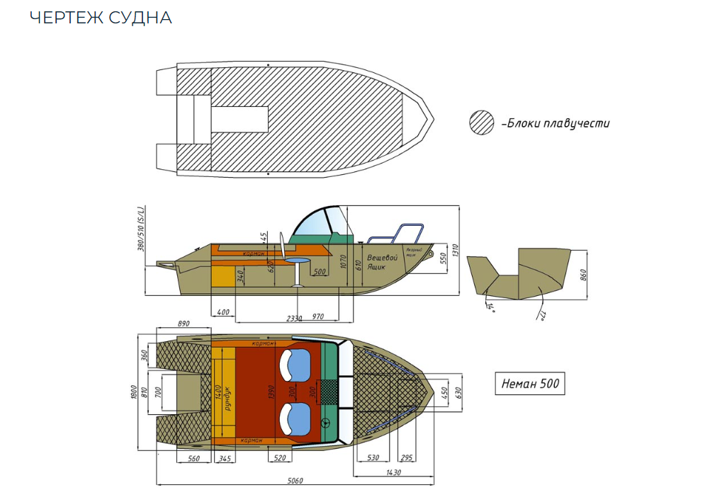 Алюминиевый катер Неман 500 в Тюмени