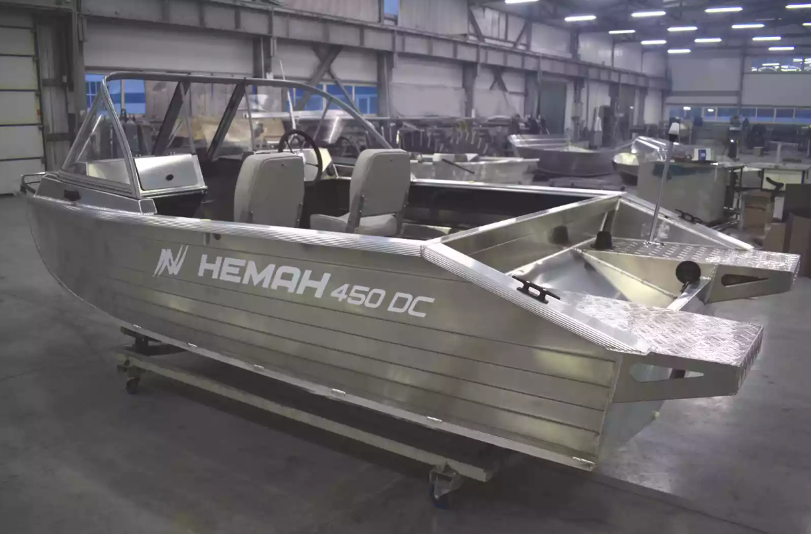 Алюминиевый катер Неман-450 DC NEW без покраски в Тюмени