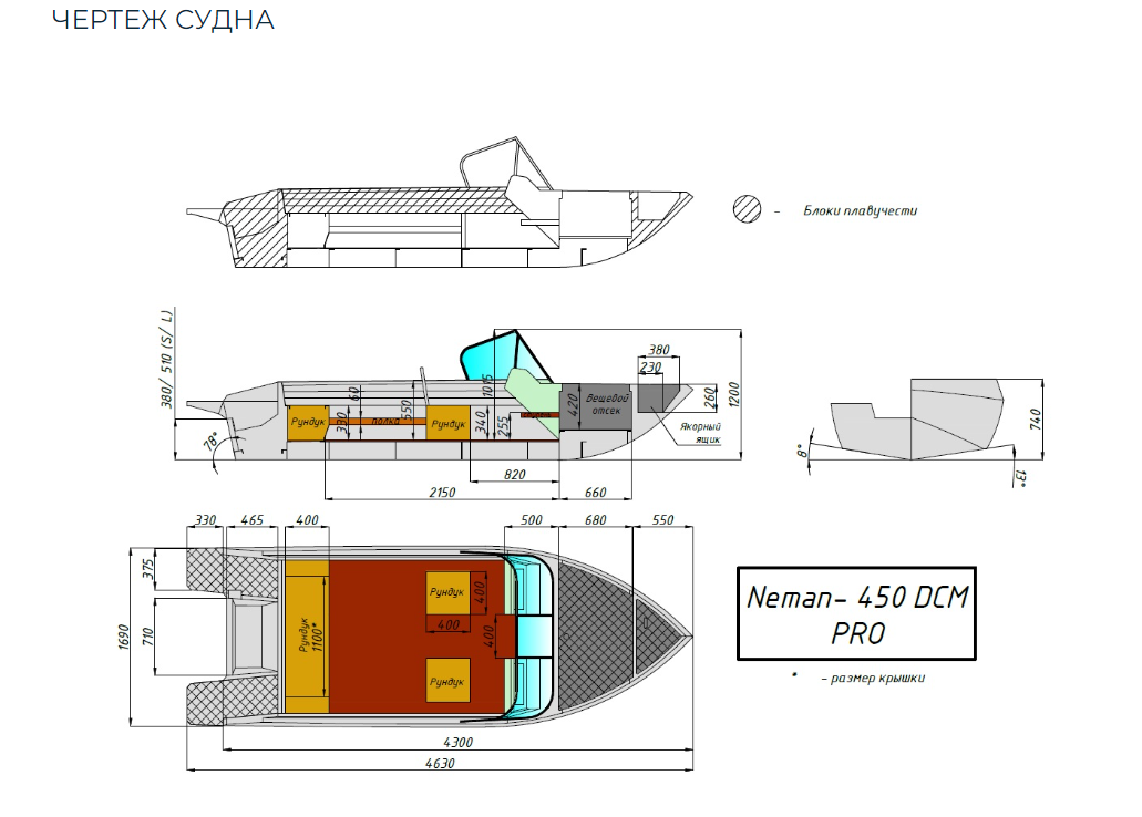Алюминиевый катер Neman-450 DCM PRO в Тюмени
