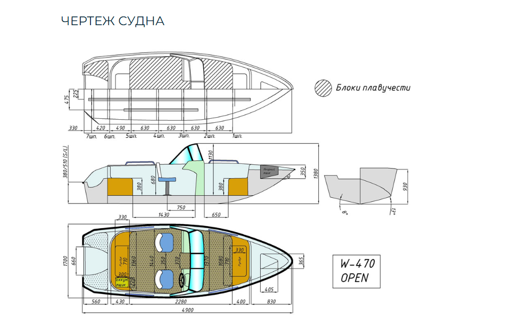 Комбинированный катер Wyatboat-470 Open в Тюмени
