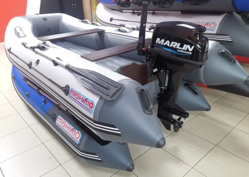 КОМПЛЕКТ ЛОДКА MISHIMO LITE 350 + МОТОР 9,8 Л.С. в Тюмени