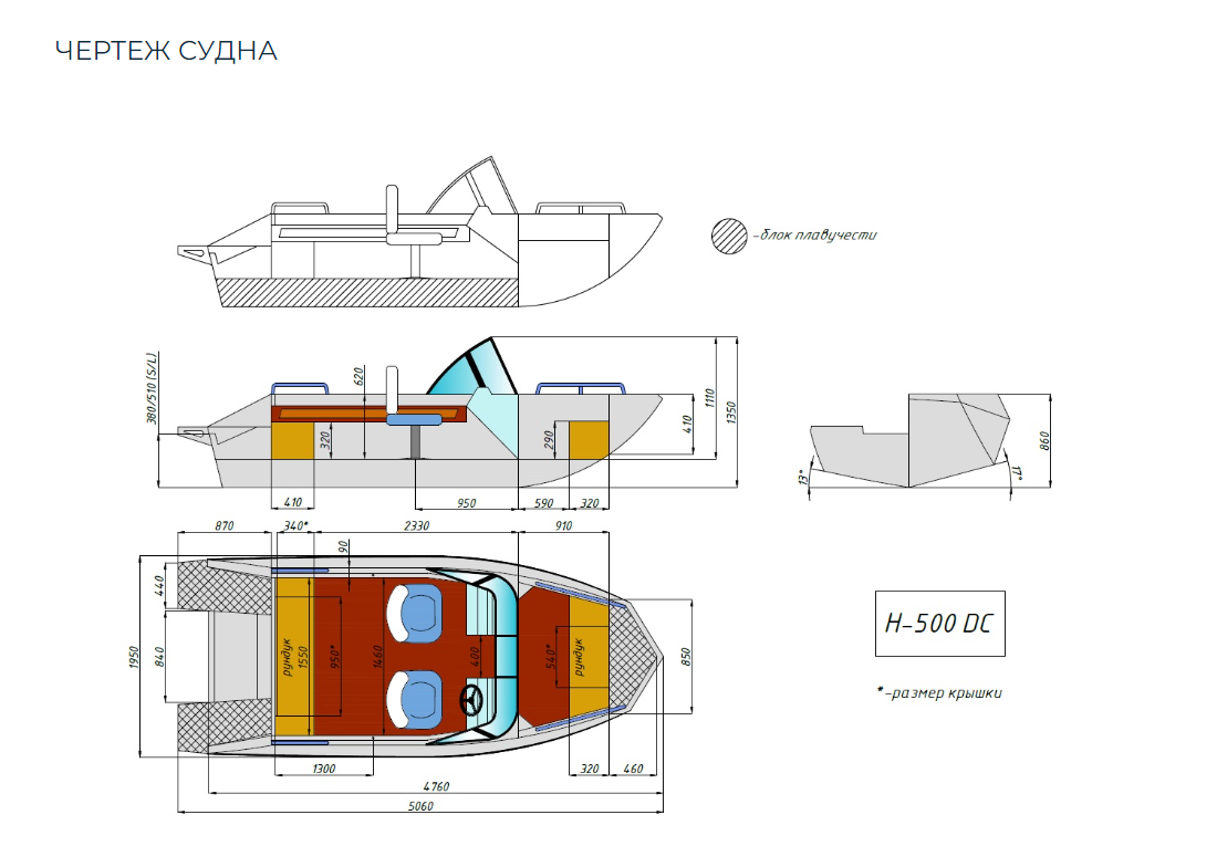 Алюминиевый катер Неман-500 DC в Тюмени