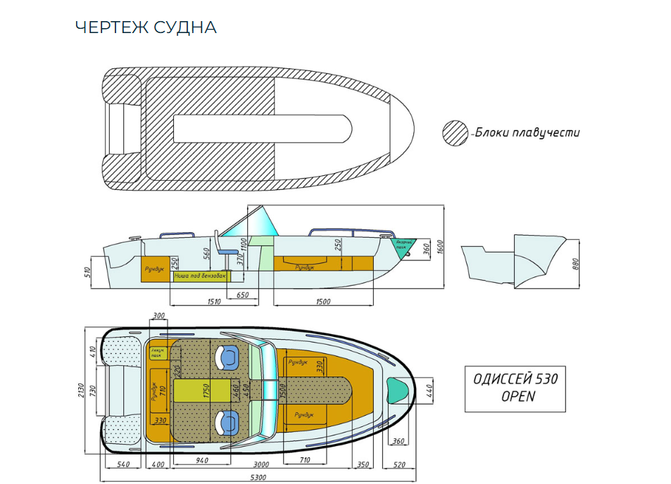 Стеклопластиковый катер Neman-530 Open в Тюмени