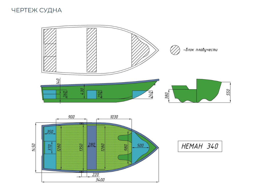 Стеклопластиковая лодка Neman-340 (тримаран) в Тюмени