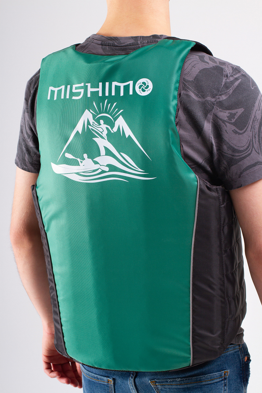 Жилет спасательный MISHIMO PRO Премиум качества Черно-зеленый в Тюмени