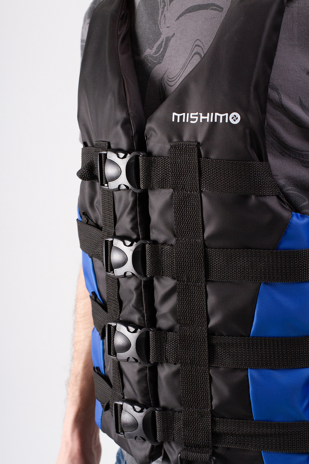 Жилет спасательный MISHIMO PRO Премиум качества Черно-синий в Тюмени