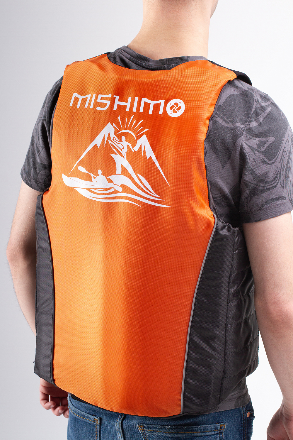 Жилет спасательный MISHIMO PRO Премиум качества Черно-оранжевый в Тюмени