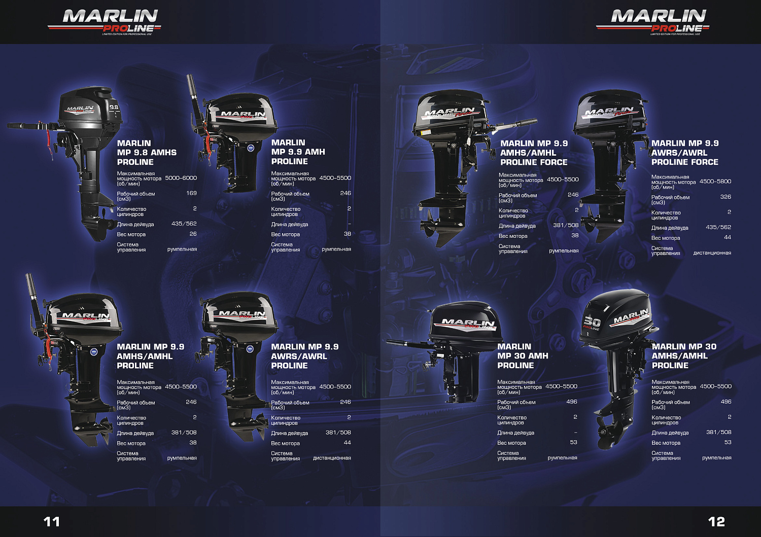 Лодочный мотор MARLIN PROLINE MP 50 AMH ПОД ВОДОМЕТ в Тюмени